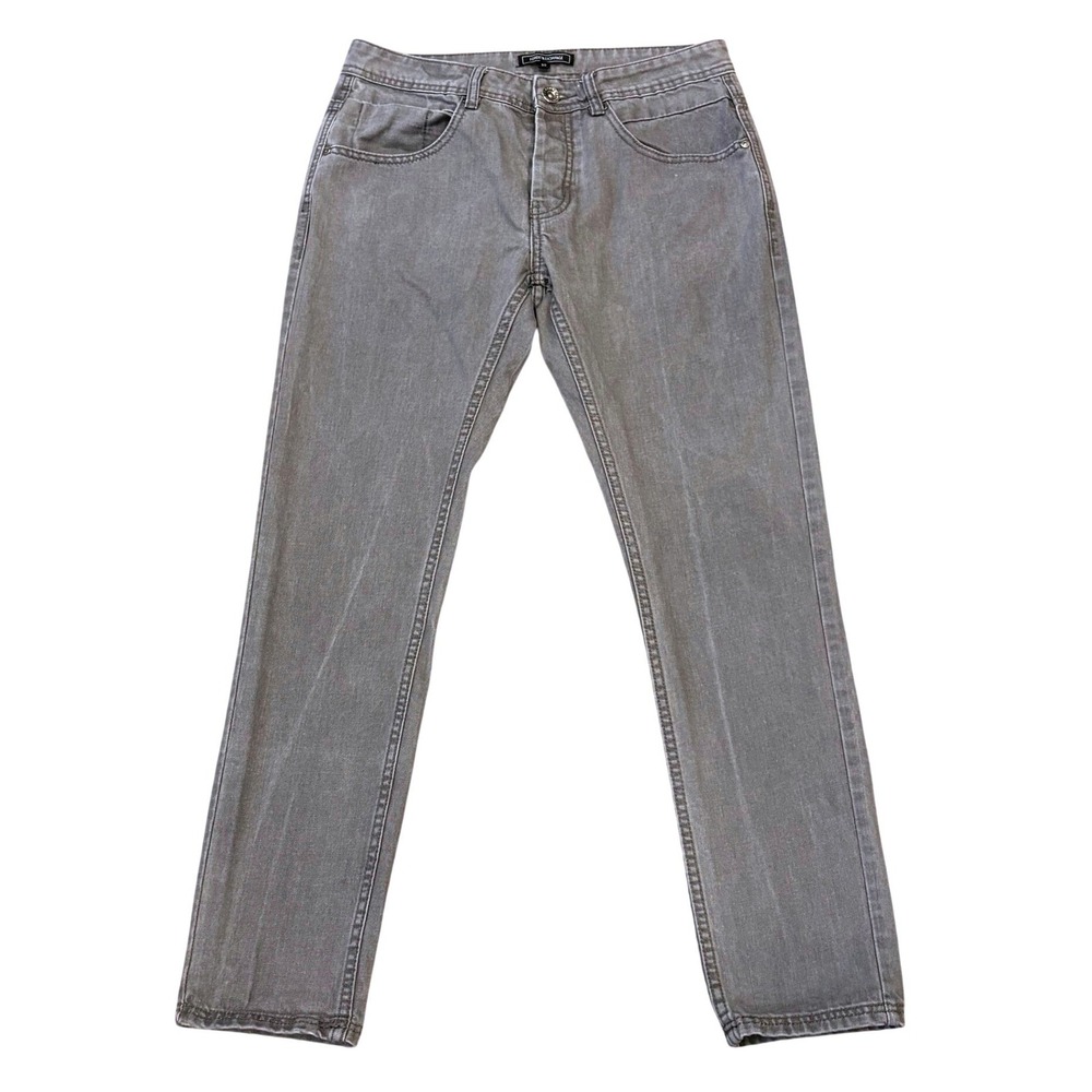 Foreign Exchange Jeans Mens 30 Grey Slim‎ Straight Button Fly MD-1050 Denim